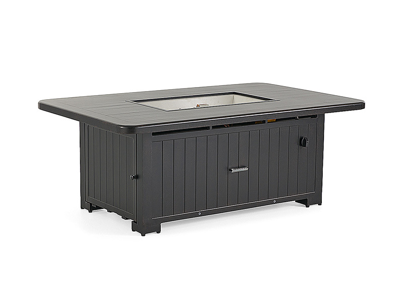 Solstice Aluminum Patio 58X36 in. Fire Pit Lat Top Bord
