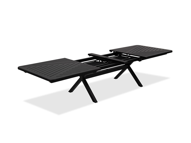 Solstice åldrad brons aluminium uteplats 84-130 x 44 tum. Förlängningsmatbord