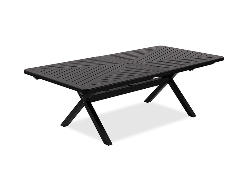 Solstice åldrad brons aluminium uteplats 84-130 x 44 tum. Förlängningsmatbord