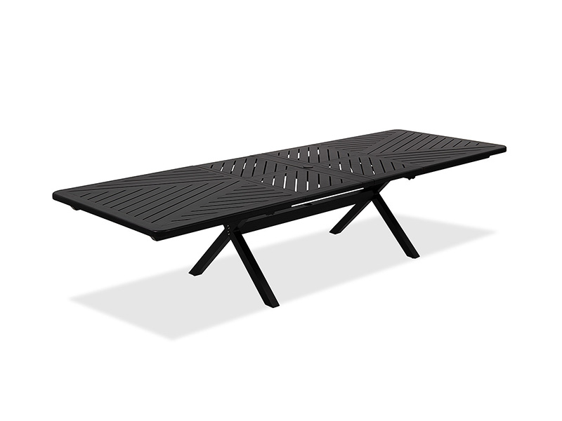 Solstice åldrad brons aluminium uteplats 84-130 x 44 tum. Förlängningsmatbord