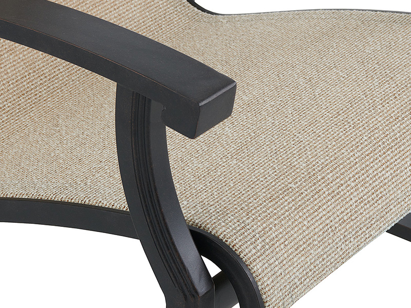 Lodge åldrad brons aluminium med sling matstol