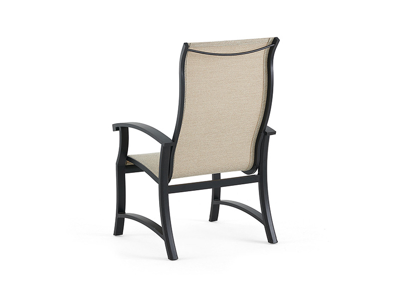 Lodge åldrad brons aluminium med sling matstol