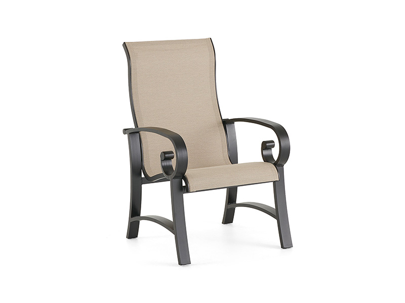 Solstice Aged Brons Aluminium med Sling Matstol